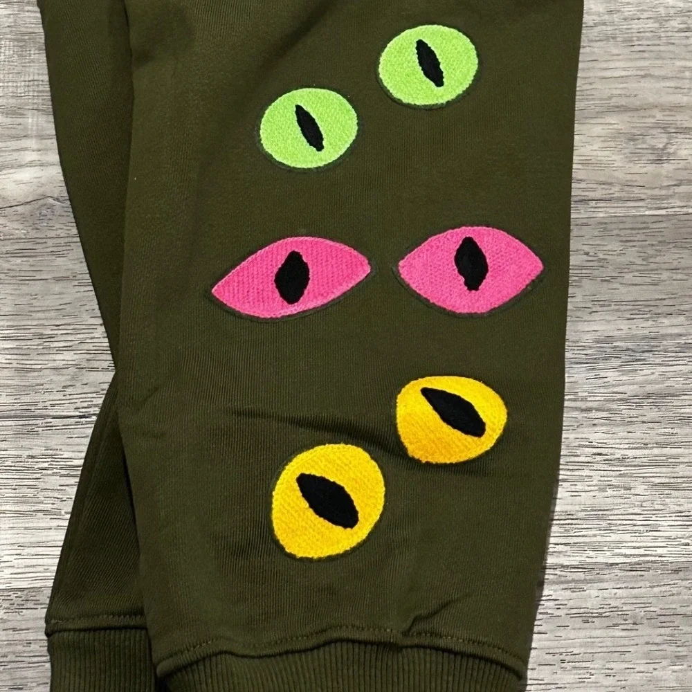 Freeze Max Looney Tunes Bugs Bunny Joggers Mens L Olive Green Sweatpants Patch